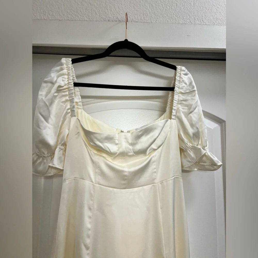 NWOT We Wore What Satin Look Midi Dress - Picture 7 of 13